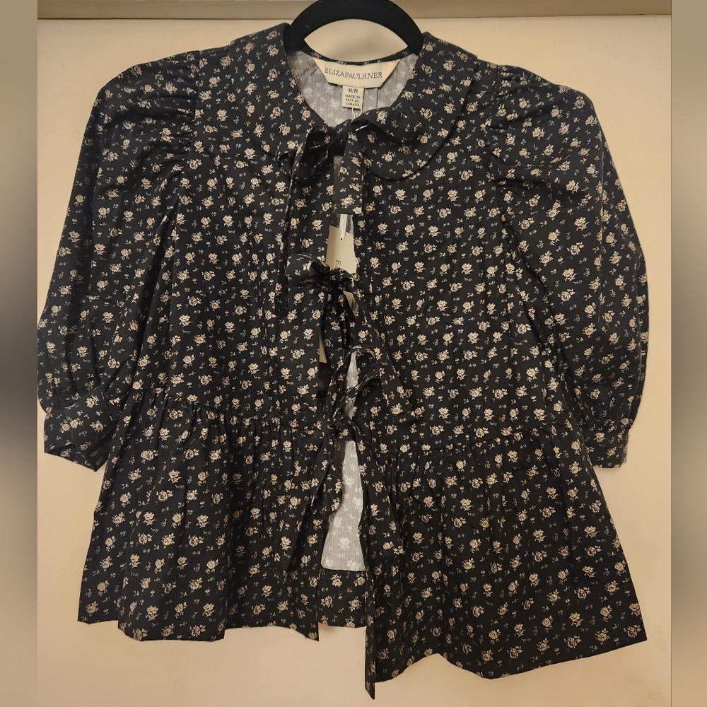 Eliza Faulkner Georgie Top Black Floral - M